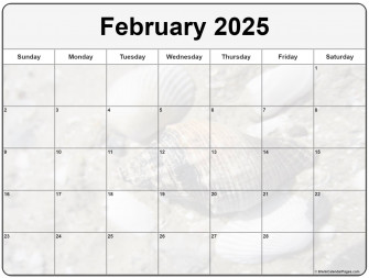 Calendar Of February At Sheldon Berryman Wallpaper