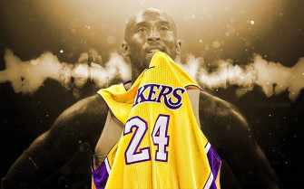 Kobe Bryant In His Lakers Jersey Wallpaper