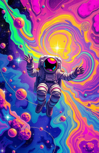 Psychedelic Astronaut Wallpaper