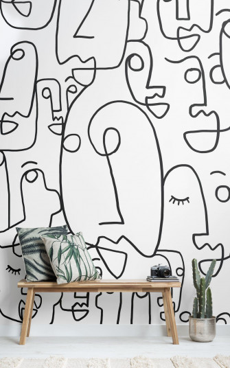 Unique Line Art Wallpaper Designs For Your Home