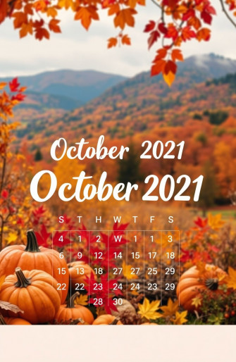 October Calendar Wallpaper