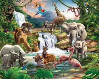 In The Jungle Wallpaper Mural