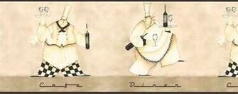 Fat Chef Wallpaper Border Black And White Kitchen Decor Kg8888b