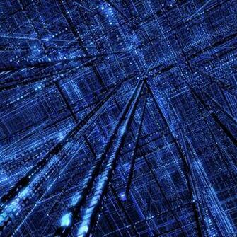 3d Shiny Blue Silicon Dark iPad Air Wallpaper