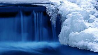 Cold Snow Winter Ice River Blue High Definition Wallpaper HD