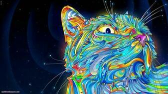 Colorful Cat Desktop Wallpaper HD And New