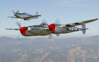 Aircraft Airplanes World War Ii P Lightning Mustang Wallpaper