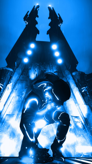 Neon Blue Wallpaper