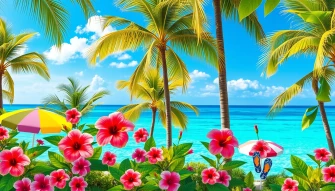 Tropical Preppy Summer Wallpaper