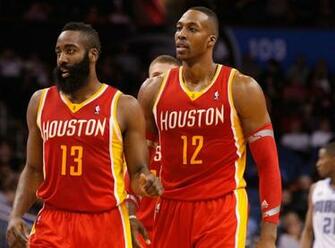 Houston Rockets Shooting Guard James Harden And