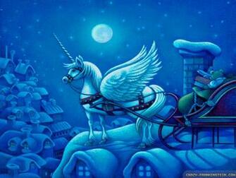 Wallpaper Unicorn Christmas Wish