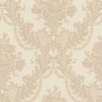 Cream Damask Trianon Beacon House Wallpaper