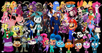 Cartoon Characters Collage T2c97jwkt5aee5c9 Wallpaper