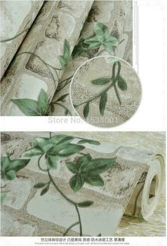 Ivy Dimensional Imitation Brick Wallpaper Pattern Balcony