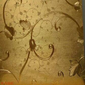 Gold Background Wall Quality And Silver Foil Wallpaper Red