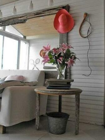 Eclectic Living Room By Rough Linen Over The Garage