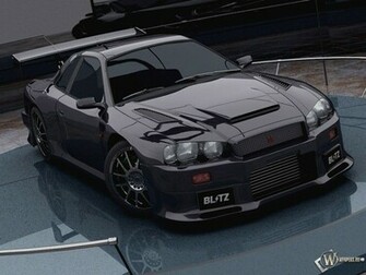 Nissan Skyline Black Wallpaper R33