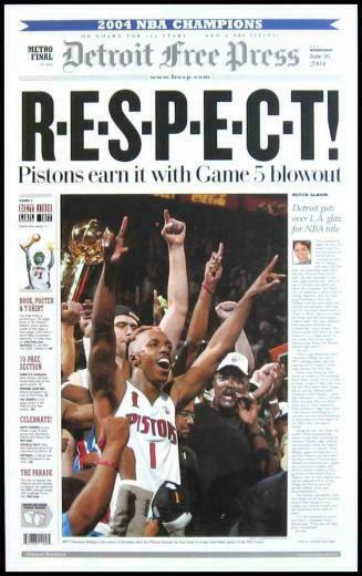 Photo Nba Detroit Pistons Plaque Mounted Laminated Print As Bad Boys