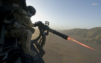 Helicopter Minigun Wallpaper Photography