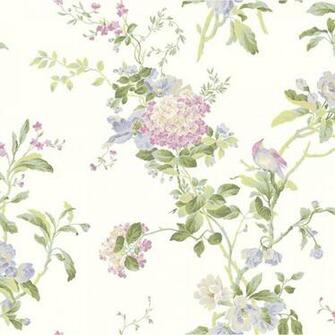 Ashford House Blooms Flower Vine Wallpaper Border