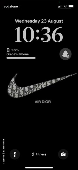 Cute iPhone Home Screen Ideas Black Dior Nike Wallpaper