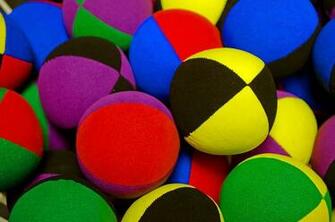 Assorted Color Ball Lot Colored Balls Fabric Stitched