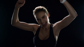 Excited Woman Winner Celebrating Victory Stock Footage Sbv Wallpaper