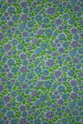 Blue And Purple Small Pattern Floral Wallpaper