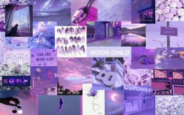 Purple Aesthetic Laptop Wallpaper Top