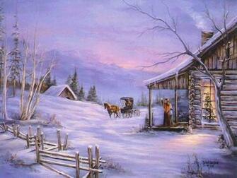 Christmas Landscape Computer Wallpaper