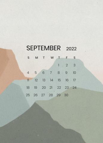 Psd Image Of Mountain Monthly Editable Calendar