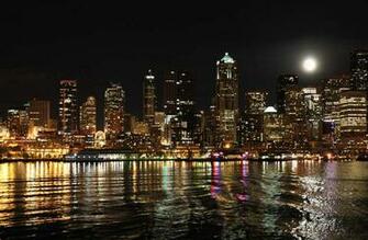 Pin Night In Seattle HD Desktop Wallpaper Widescreen High Definition