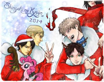 Shingeki No Kyojin Merry Christmas By Purple Meow
