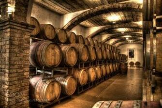 Wine Barrels Wallpaper Photograph HDr Cellar