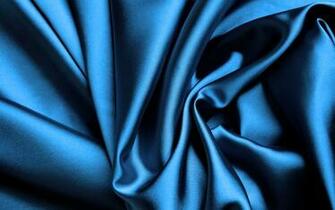 Silk Satin Blue Shiny Wrinkles Texture Fabric Wallpaper