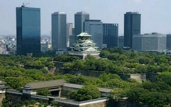 Osaka Castle Japan Cityscape IwallHD Wallpaper HD