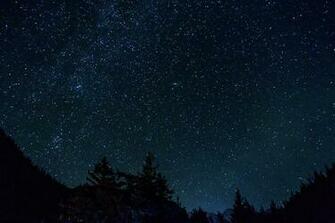 Many Starts On Blue Dark Night Sky As A Cosmos Background