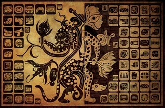 Mayan Hieroglyphics Glyphs Wallpaper By