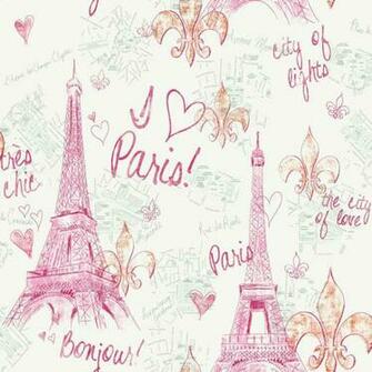 Pink Silver Paris Sidewall Pw3910 Wallpaper Baby Nursery Kids
