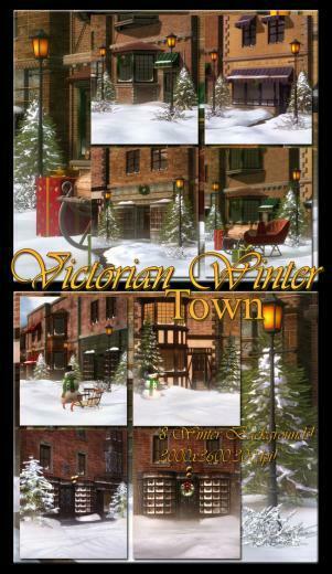 Victorian Winter Town Background By Moonchild Ljilja