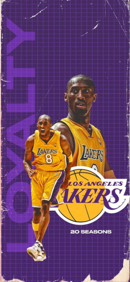Purple Background With Loyalty Written On The Side Lakers