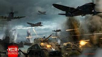 Desktop Wallpaper War Thunder Airplane P M4 Sherman Games
