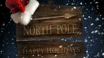 North Pole Sign Wallpaper Stock Photos