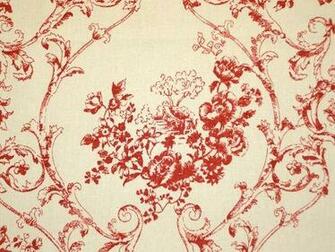 Golding Fabrics Arboretum Toile Lipstick Red