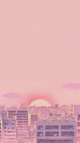 Anime Aesthetic Sunset Wallpaper