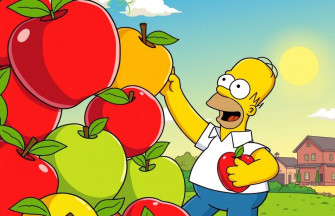 Homer Simpson Apple Wallpaper
