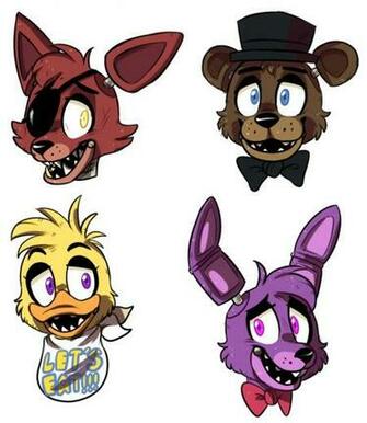 Fnaf Fan Art Headshots By Z0mbig00ie Well Who