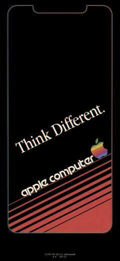 Retro Apple Computer Border Wallpaper For iPhone Xs Max