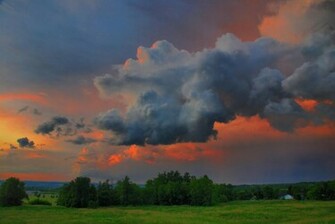 Sunset Storm Clouds Wallpaper