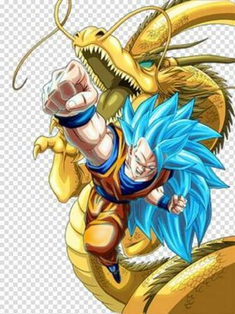 Son Goku Super Saiyan Blue With Shenron Background Vegeta